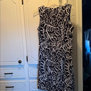 Black and White Sleeveless Dress